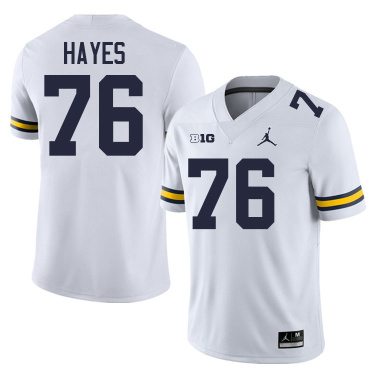 Ryan Hayes Michigan Jersey,Michigan Wolverines #76 Ryan Hayes Jersey Youth-White